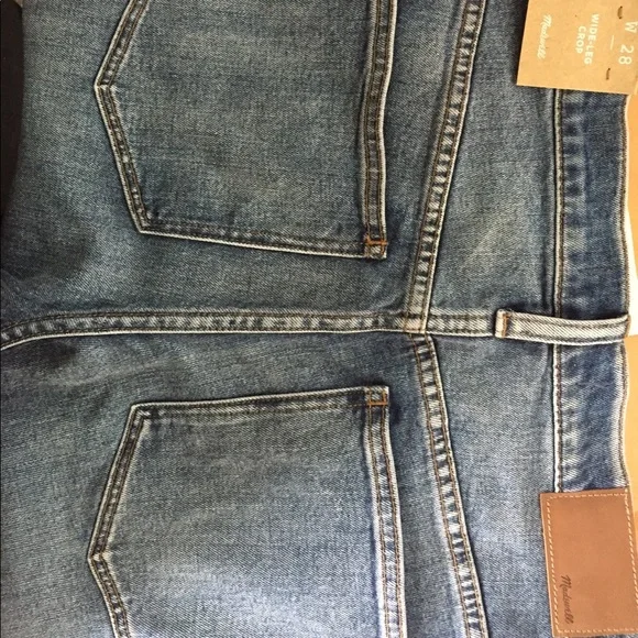 BRAND NEW! Madewell Wide Leg Drop Hem Cropped crop Size-28 - Picture 4 of 4
